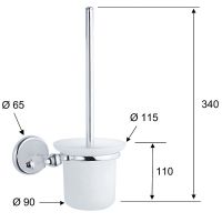 Ершик для унитаза Remer Epoca EP66CR Хром — фото 2, Ершики для унитаза