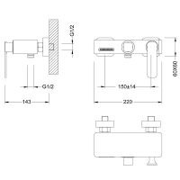 Смеситель для ванны Timo Torne 4314/17Y Золото матовое — фото 2, Смеситель для ванны