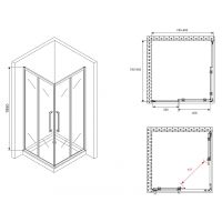 Товар: Душевой уголок Abber Schwarzer Diamant 80x80 AG02080BMH профиль Черный стекло матовое - фото 5 Душевой уголок Abber Schwarzer Diamant 80x80 AG02080BMH профиль Черный стекло матовое — фото 5, Квадратные душевые уголки