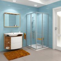 Душевая дверь Ravak Supernova SRV2-90 195 S 14V70UO2Z1 профиль Сатин стекло Transparent — фото 3, Раздвижные душевые двери