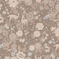 Обои LOYMINA British Style Forest BRIT3 002 Винил на флизелине (1*10,05) Коричневый/Серый, Цветы/Животные — фото 1, Обои для стен