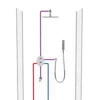 Смеситель для душа Ravak Chrome CR 067.00 X070075 с термостатом Хром — фото 8, Смеситель для душа