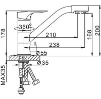 Товар: Смеситель для кухни Frap H04 F4304 Хром - фото 18 Смеситель для кухни Frap H04 F4304 Хром — фото 18, Смесители