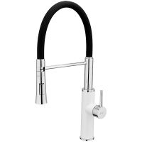 Смеситель для кухни Frap F4452-8 Белый Черный — фото 1, Смесители для кухни