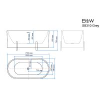 Товар: Акриловая ванна Black&White Swan SB310 Grey 170x78 310SBGR Серая матовая Белая глянцевая без гидромассажа - фото 8 Акриловая ванна Black&White Swan SB310 Grey 170x78 310SBGR Серая матовая Белая глянцевая без гидромассажа — фото 8, Ванны