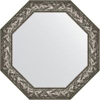 Зеркало Evoform Octagon 79х79 BY 3834 в багетной раме - Византия серебро 99 мм — фото 1, Мебель для ванной