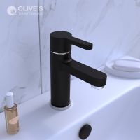 Смеситель для раковины Olive's Torres 17100TRB Черный матовый — фото 2, Смесители