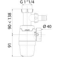Сифон для раковины Wirquin Neo 30987070 Белый — фото 2, Сифоны для раковины