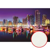 Фреска Ortograf Небоскребы 30427 Фактура флок FLK Флизелин (4*2,7) Фиолетовый/Разноцветный, Город — фото 1, Фрески