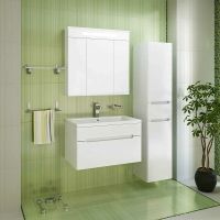 Тумба под раковину Runo Парма 75 00000001140 подвесная Белая — фото 5, Тумбы под раковину