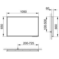 Зеркало Keuco Royal Lumos 100 с подсветкой с сенсорным выключателем арт-14597174000 — фото 2, Зеркала в ванную комнату