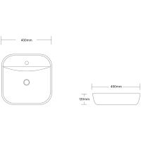 Раковина Ceruttispa 40 CR0075 СТ9568 Белая — фото 3, Раковины накладные