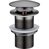 Донный клапан Boheme 612-GM click-clack Оружейная сталь — фото 1, Донные клапаны