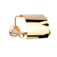 Держатель туалетной бумаги Boheme Chiaro 10501 с крышкой Золото — фото 1, Держатели туалетной бумаги