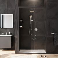 Товар: Душевая дверь AM.PM Gem 120 W90G-120-1-195BT профиль Черный матовый стекло прозрачное - фото 4 Душевая дверь AM.PM Gem 120 W90G-120-1-195BT профиль Черный матовый стекло прозрачное — фото 4, Душевые двери в нишу