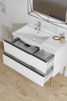 Тумба с раковиной SanVit Стрит box L/R kstreetbox090 в цвете Ral Белый глянец — фото 2, Тумбы с раковиной