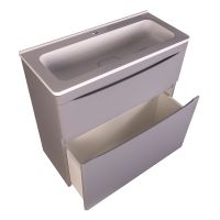 Тумба под раковину Style Line Бергамо 80 СС-00002315 Серая антискрейтч — фото 3, Мебель для ванной