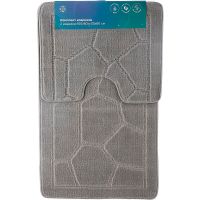 Товар: Комплект ковриков Ростовская Мануфактура Сантехники РМС КК-02ТС-100х60/50х60 Серый - фото 4 Комплект ковриков Ростовская Мануфактура Сантехники РМС КК-02ТС-100х60/50х60 Серый — фото 4, Аксессуары для туалета