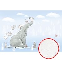 Фреска детская Ortograf Для самых маленьких 33727 Фактура бархат FX Флизелин (4*2,7) Голубой, Животные — фото 1, Фрески