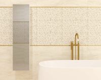 Керамический бордюр Eurotile (Rus) Rimini Карандаш золото 484 1,4х60 см — фото 3, Керамическая плитка