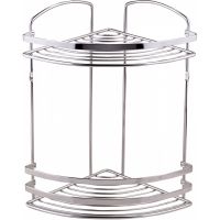 Полка корзина Tekno-tel BK082SSM угловая Нержавеющая сталь — фото 1, Полки для ванной и душа
