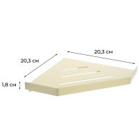 Металлическая полка Fixsen Hi-Tech угловая Золото-сатин арт-FX-841G — фото 3, Полки для ванной и душа