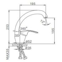Смеситель для кухни Frap H21 F4121 Хром — фото 9, Смесители