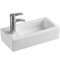 Раковина WeltWasser Aisbach 5092 L 37 10000003872 Белый глянец — фото 1, Мини-раковины