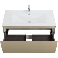 Товар: Тумба под раковину Art&Max Latina 100 AM-Latina-1000-1C-SO-BGM подвесная Серо-бежевая матовая - фото 3 Тумба под раковину Art&Max Latina 100 AM-Latina-1000-1C-SO-BGM подвесная Серо-бежевая матовая — фото 3, Мебель для ванной