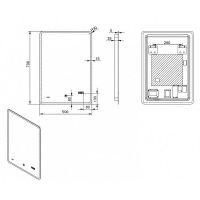 Зеркало Esbano 50 ESMI2073FDS с подсветкой с сенсорным выключателем с подогревом и часами — фото 3, Мебель для ванной