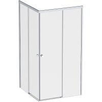 Душевой уголок AM.PM X-Joy 100х100 W94G-403-100100-MТ1К профиль Хром матовый стекло прозрачное — фото 7, Квадратные душевые уголки