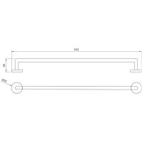 Полотенцедержатель Nofer Niza 16850.60.B Хром — фото 2, Полотенцедержатели