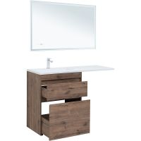 Тумба под раковину Aquanet Токио 130 333652 Дуб веллингтон — фото 8, Тумбы под раковину