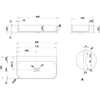 Раковина Abber Stein 80 AS2651-0.8 Белая матовая — фото 5, Раковины
