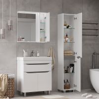 Зеркало со шкафом Volna Lake 70 R zsLAKE70.R-01 с подсветкой Белое — фото 6, Зеркальные шкафы в ванную