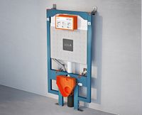 Комплект унитаза с инсталляцией Vitra Normus 9773B003-7200 с сиденьем Микролифт и клавишей смыва Хром глянцевый — фото 7, Комплекты унитаз + инсталляция