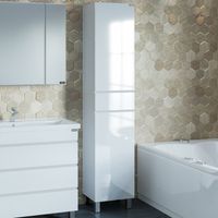 Шкаф пенал СанТа Марс 40 Белый — фото 1, Пеналы для ванной комнаты