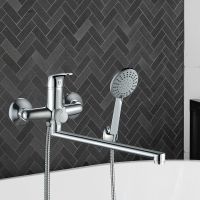 Смеситель для ванны WesnaArt Ocean OCE12-320 универсальный Хром — фото 2, Смеситель для ванны
