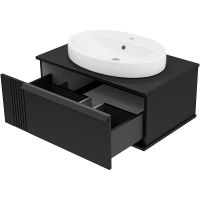 Товар: Тумба с раковиной Brevita Savoy 80 УТ000014894 подвесная Черная матовая - фото 3 Тумба с раковиной Brevita Savoy 80 УТ000014894 подвесная Черная матовая — фото 3, Мебель для ванной