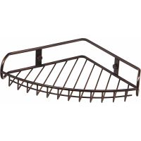 Полка корзина WasserKRAFT Isar K-1711 угловая Темная бронза — фото 1, Полки для ванной и душа