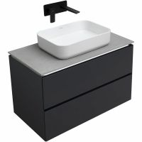 Тумба под раковину Allen Brau Infinity 85 1.21001.AM подвесная Антрацит матовый — фото 15, Тумбы под раковину