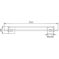 Товар: Стеклянная полка Frap F303 F30307 Сатин - фото 2 Стеклянная полка Frap F303 F30307 Сатин — фото 2, Полки для ванной и душа