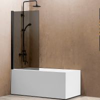 Товар: Шторка на ванну Vincea VSB 80х140 VSB-11800CGB профиль Черный матовый стекло тонированное - фото 1 Шторка на ванну Vincea VSB 80х140 VSB-11800CGB профиль Черный матовый стекло тонированное — фото 1, Шторки для ванной распашные