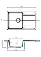 Товар: Кухонная мойка Aquaton Аманда 78 1A712832AD260 Латте - фото 4 Кухонная мойка Aquaton Аманда 78 1A712832AD260 Латте — фото 4, Кухонные мойки