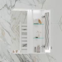 Товар: Зеркало со шкафом Volna Milena 55 R zsMLN55.R-01 с подсветкой Белое - фото 2 Зеркало со шкафом Volna Milena 55 R zsMLN55.R-01 с подсветкой Белое — фото 2, Зеркальные шкафы в ванную