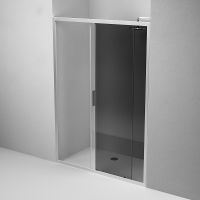 Товар: Душевая дверь AM.PM Gem 140 W90G-140-1-195MG профиль Хром матовый стекло тонированное-прозрачное - фото 2 Душевая дверь AM.PM Gem 140 W90G-140-1-195MG профиль Хром матовый стекло тонированное-прозрачное — фото 2, Душевые двери в нишу