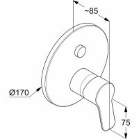 Смеситель для душа Kludi Pure Easy 376590565 Хром — фото 2, Смеситель для душа