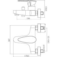 Смеситель для ванны Orange OneLife P09-100cr Хром — фото 2, Смеситель для ванны
