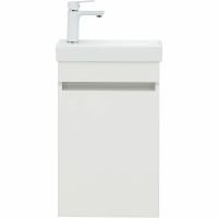 Тумба под раковину Aquanet Вега 40 329129 подвесная Белый глянец — фото 2, Тумбы под раковину