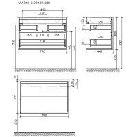 Товар: Тумба под раковину Sancos Marmi 2.0 80 MR2.080ECH подвесная Дуб чарльстон - фото 15 Тумба под раковину Sancos Marmi 2.0 80 MR2.080ECH подвесная Дуб чарльстон — фото 15, Тумбы под раковину